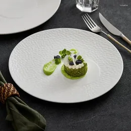 Plattor Nordic El Restaurant Steak Plate White Main Dish Creative Sallad Dessert Home Gathering Dinner Ceramic Table Seary