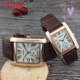 Woman Man Roman Watch Casual Square Designer Gold Wristwatch Fashion Luxury Lady Genuine Leather Clock Quartz High Performance Imp303z