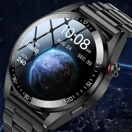 Earphones 2022 New 8G Memory Smart Watch AMOLED 454*454 HD Always Display The Time Bluetooth Call Smartwatch For Men Huawei TWS Earphones