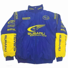 Wiosna 2024 Modelmen's Jackets Męskie Outdoor F1 Racing Suit Akademia Akademia jesienna zimowa bawełniana koszulka Subaru Płaszcz Pełny A083A084