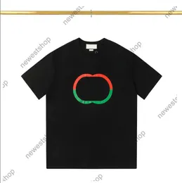 24SS Mens designer Tee maglietta Europa lettera a colori stampa manica corta in cotone magliette donna Casual girocollo unisex maglietta nera bianca lettera stampata tee