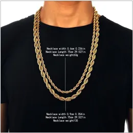 6-9mm Gold Plated Metal Braid Chain 29 5 Inch For Men Women Stunning Fashion Cool Jewelry264W