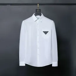 Projektanci męskie koszule Koszulki wysokiej jakości tee biznesowe Klasyczne koszulę z długim rękawem Solidny kolor liter