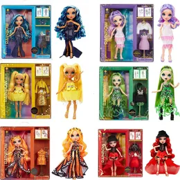 Original Rainbow High Fantasy Fashion Skyler Bradshaw Blue Doll Toys for Girls Kawaii Surprise Birthday Present 231229