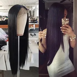 Perucas brasileiras sedosas retas 360 frontal frontal perucas de cabelo humano diva 130 densidade sem cola peruca completa com cabelos de bebê cabelo natural