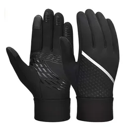 2024 Hot selling thermal cycling gloves, silicone anti slip and waterproof touch screen running gloves