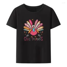 Herren T-Shirts NG 2024 Spaß Cartoon Unisex-Streetwear Thanksgiving Smeared Turkey Einzigartiges bedrucktes T-Shirt Casual Sports