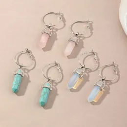 Dangle Earrings Korean 2023天然石ドロップステートメント女性のための生のクリスタルジュエリー