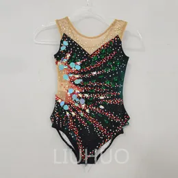 Stage Wear LIUHUO Rhythmic Gymnastics Leotard Competitive Performance Dress Dark Green