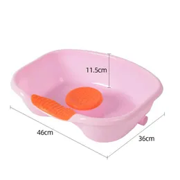 Bassänger Portable Shampoo Sink With Drain Frisör Shampoo Bed Frisörbassängen Den äldre gravida kvinnan ammande schampoverktyg