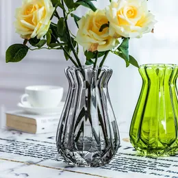 Vaser vase hem decore blomkruka vardagsrum dekoration glas behållare färgade restaurang blomma arrangemang ornament 230701