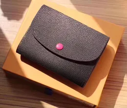 M41939 Rosalie Coin Purse Mini Pochette korta plånböcker Pocket Women Compact Wallet Clutch Card Holder Exotic Leather Sarah Victorine Wallet Credit Holder med Box