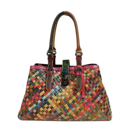 Shoulder Bags Tidal Bag Leather Woven Handbag One-shoulder Messenger Women's Long-term 230619