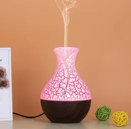 Diffusori di oli essenziali Mini Mist Maker LED Light Air Aroma Umidificatore Diffusore di olio Aromaterapia Grano di legno USB 230701