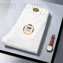 Herren Jeans Designer 2023 Frühjahr Neues Produkt Füße Slim Fit Baumwolle Modemarke Europäische alte Foye Lange Hosen OUX8