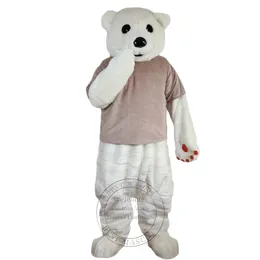 Costume della mascotte dell'orso polare di dimensioni adulte Abbigliamento pubblicitario per anime personalizzato per feste di compleanno