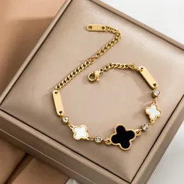 Designer Pulseira Mulheres Van Clover Pulseira Moda Mens Pulseira Vintage Pulseiras Clover Leaf Colar Luxo Jóias Casamento Chirstmas Presente