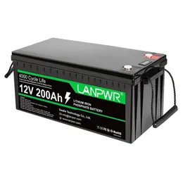 LANPWR 12V 100Ah LiFePO4 Lithium Battery Pack Backup Power, 2560Wh Energy, 4000+ Deep Cycles, Built-in 100A BMS, 46.29lb light weight, Support in Series/Parallel