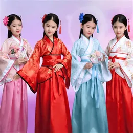 Starożytny chiński kostium dla dzieci Dziecko Siedem wróżki Hanfu ubranie ubrania ludowy taniec występ chiński tradycyjny sukienka dla dziewcząt1240h