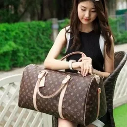 Top Quality New Men Duffle Bag Women bagsTravel Bags Hand Luggage Travel Bags Men Pu Leather Handbags Large CrossBody Bags Totes 55cm 5188