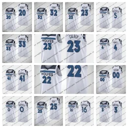 CUSTOM Custom Minnesota''Timberwolves''맨즈 저지 타운스 22 Wiggins 23 Butler 25 Rose 4 Nowell Karl-Anthony Jimmy Andrew Derrick Association'
