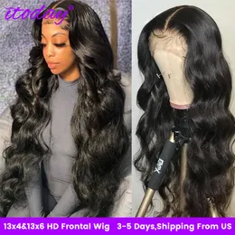 Lace Wigs 13x4 HD Transparent Front Human Hair Body Wave Wig 13x6 Frontal Brazilian 230630