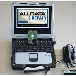 Narzędzia diagnostyczne Oprogramowanie do naprawy Alldata dla danych samochodowych i ciężarówek z komputerem CF30 twardy hdd 1TB Win7 Touch Dotknij SN Drop Dhbul