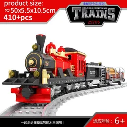 Blocks Compatible City Train Station Railway Sets Tracks building Block Kits Passenger Model Track Switch Vehicle R230701