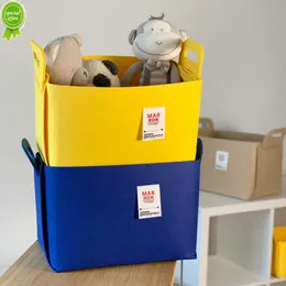 Nova moda nova lã lavável feltro tecido dobrável caixa de armazenamento cd caixas dobráveis organizador de brinquedos com tampa cesta de armazenamento cesta de lavanderia
