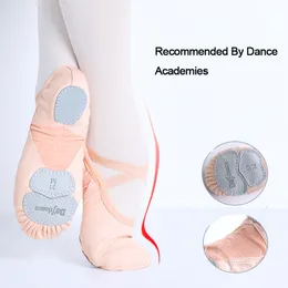 Sandaler Ballet Shoes Dance for Women Girls Academy Three Site Split Sole Stretch Fabric Mesh Splice Dancing Slippers 230630