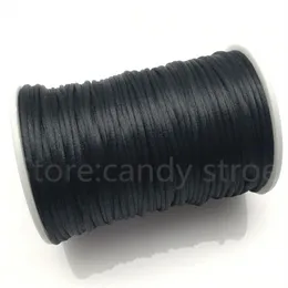 2 mm x 100 iarde di Qualità Coda di Ratto Morbido Nylon Rotolo di Corda di Raso Kumihimo Shamballa Nodo Cinese Corde 8263308T