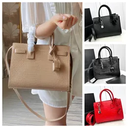 Luxury Totes Designer Tote Bag Womens Handbags Alligator Print äkta läder axelväska mode lyxväska på väska 2 st