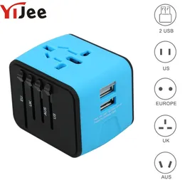 직물 Yijee Travel Adapter International Universal Power Charger US UK EU 플러그 플러그 유로 이동 벽 AC 전원 어댑터 변환기