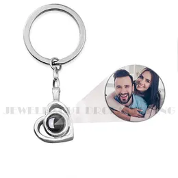 Anéis projeção personalizada Love Keychain Casamento