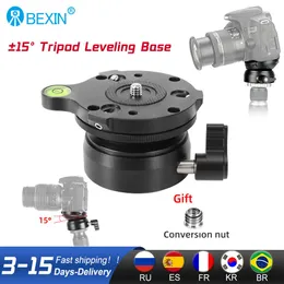 Monopods Bexin Tripod Head Dy60n Leveling Base Ergonomics Locking Knob Head Plate Horizontal Adjustment for Canon Nikon Sony Dslr Camera