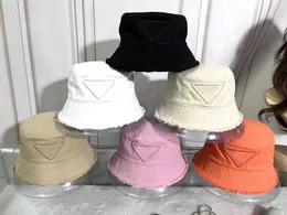 Broderad inverterad triangel hink hatt ull tassel mode all-match fritidsbassäng korrekt version officiell webbplats ny