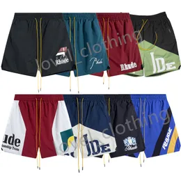 Mens Rhude Shorts Designer Verão Correndo Fitness Esporte Curto Meia Calças Treino Mulheres Respirável Rua Praia Calças Moda Calças Soltas Tamanho S-XL