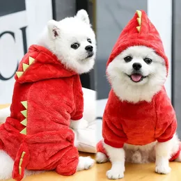 Dog Apparel Autumn and winter warm four-legged feet small medium-sized dogs and cats dinosaurs transformed into clothing supplies JY01