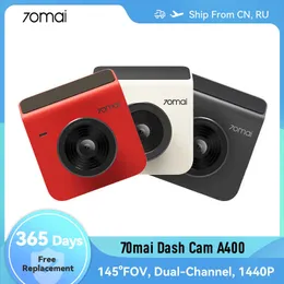 Car dvr 70mai Dash A400 Risoluzione 1440P 145 ° FOV Dual Channel Vista anteriore e posteriore Cam Controllo APP Registratore multi DVRHKD230701