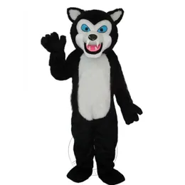 Adult size Black Wolf Mascot Costume Carnival performance apparel Custom fancy costume Ad Apparel