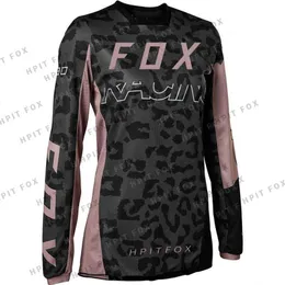 Mens T-Shirts 2023 Cross Country Mountain Bike Jersey WOMEN Downhill Jersey Hpit Fox Dh BMX MTB Racing Motocross T-shirt Cycling Jersey Ladies