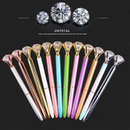 Bollpoint Penns Jonvon Satone 20 PCS Stor Crystal Pen Diamond Ballpoint Pens Metal Pen Student Gift Diamond Ball Stationery Gifts Stylo Rigolo 230630