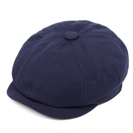 2019 New Men Newsboy Cap unisex beret bawełna kapelusz gatsby ośmioboczny kolorowy kolor kobiety vintage marka zimowa wiosenna wiosenna kaczka czapki