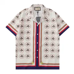 2023 Camicie firmate di lusso Moda uomo Camicia da bowling con stampa geometrica Hawaii Camicie casual floreali Uomo Slim Fit Manica corta Varietà 3xl