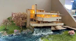 Blocks 1/200 Scale Fallingwater Villa Model Architectural Model DIY Scene Model Building Sand Table Material (material package)HKD230701