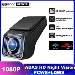 DVRs Car DVR Dash Cam Full HD 1080P Gravação Cíclica ADAS LDWS Auto Recorder Tipo Oculto Para Android Multimedia Player DVD NavigationHKD230701