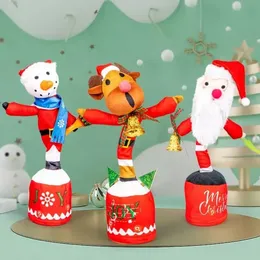新しい電気玩具サンタ雪だるまダンシングサボテンサンド彫刻がねじれている電気豪華なおもちゃを学ぶ人形jy01