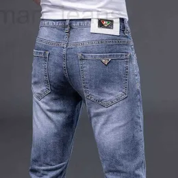Jeans pour hommes designer hommes 2022 printemps et été mince coupe ajustée petits pieds élastique tendance loisirs coréen haut de gamme marque mix match NRYA