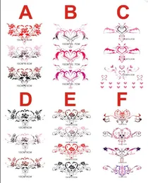 Geçici Dövmeler Dövme Çıkartmaları Seksi Kadın Kırmızı Kalp Desenli Sahte Dövme Bel Vücut Sanatı Suya Dayanıklı Geçici Dövme Etiket T2222 230701