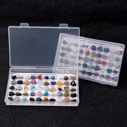 Dekorativa föremål Figurer 50st 1 Box Natural Gems and Jades Collection Crystal Stones Mineral Rock Exempel Reiki Healing Diy Stone Collect Home Decor 230701